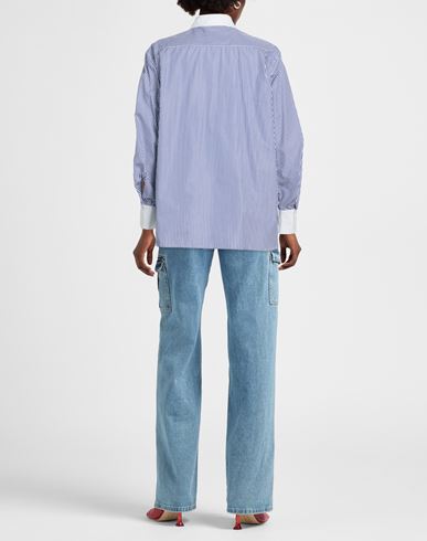 Woman Shirt Blue Size 0 Cotton