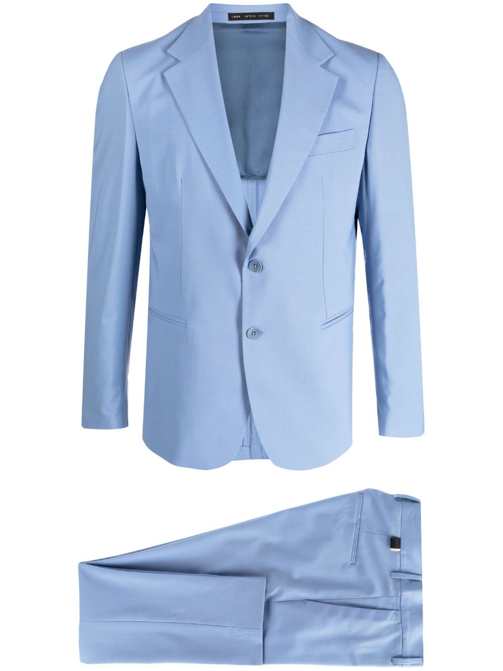 Notched-lapels single-breasted suit - Blue