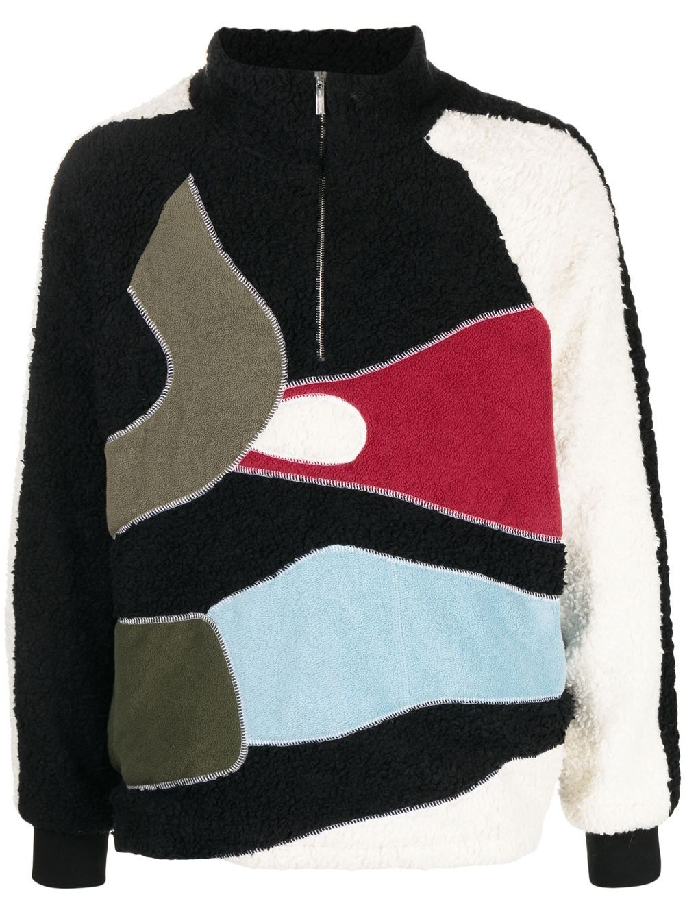 Half-zip fastening fleece jacket - Black