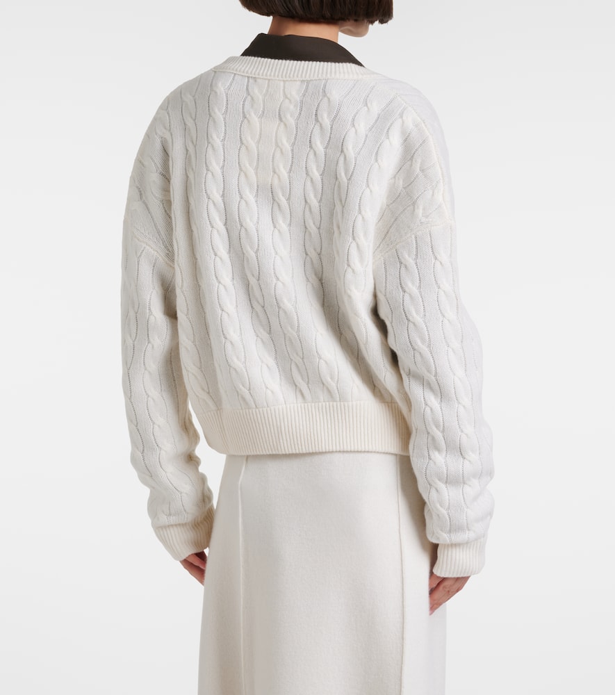 Cassie cable-knit cashmere cardigan