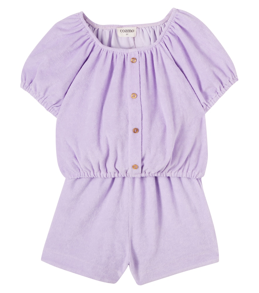 Judy cotton-blend terry top and shorts set