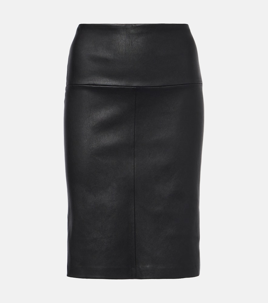 Gina 25 leather midi skirt
