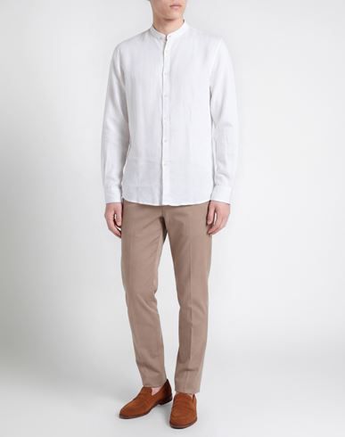 Man Shirt White Size S Linen