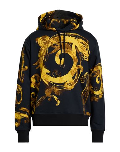 Man Sweatshirt Black Size M Cotton, Elastane