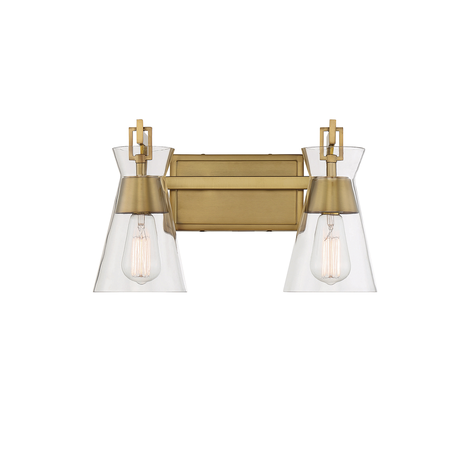 Lakewood 2-Light Bathroom Vanity Light in Warm Bra