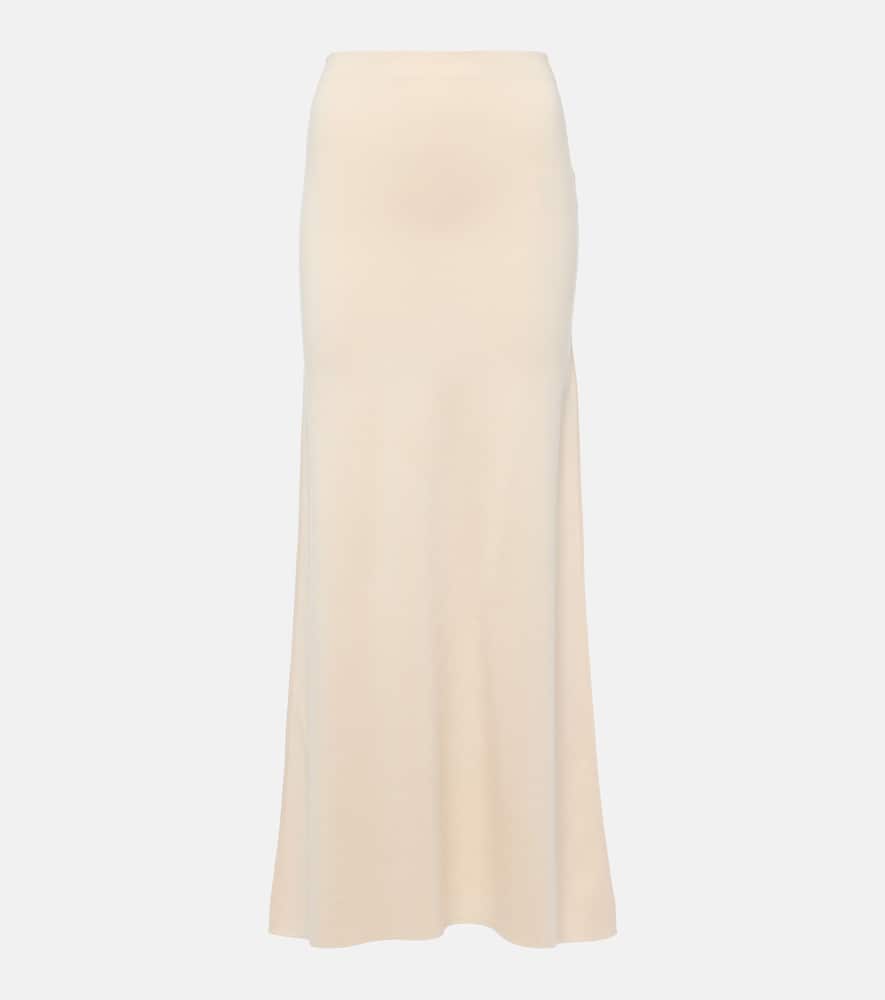 Robyn wool and cotton-blend maxi skirt