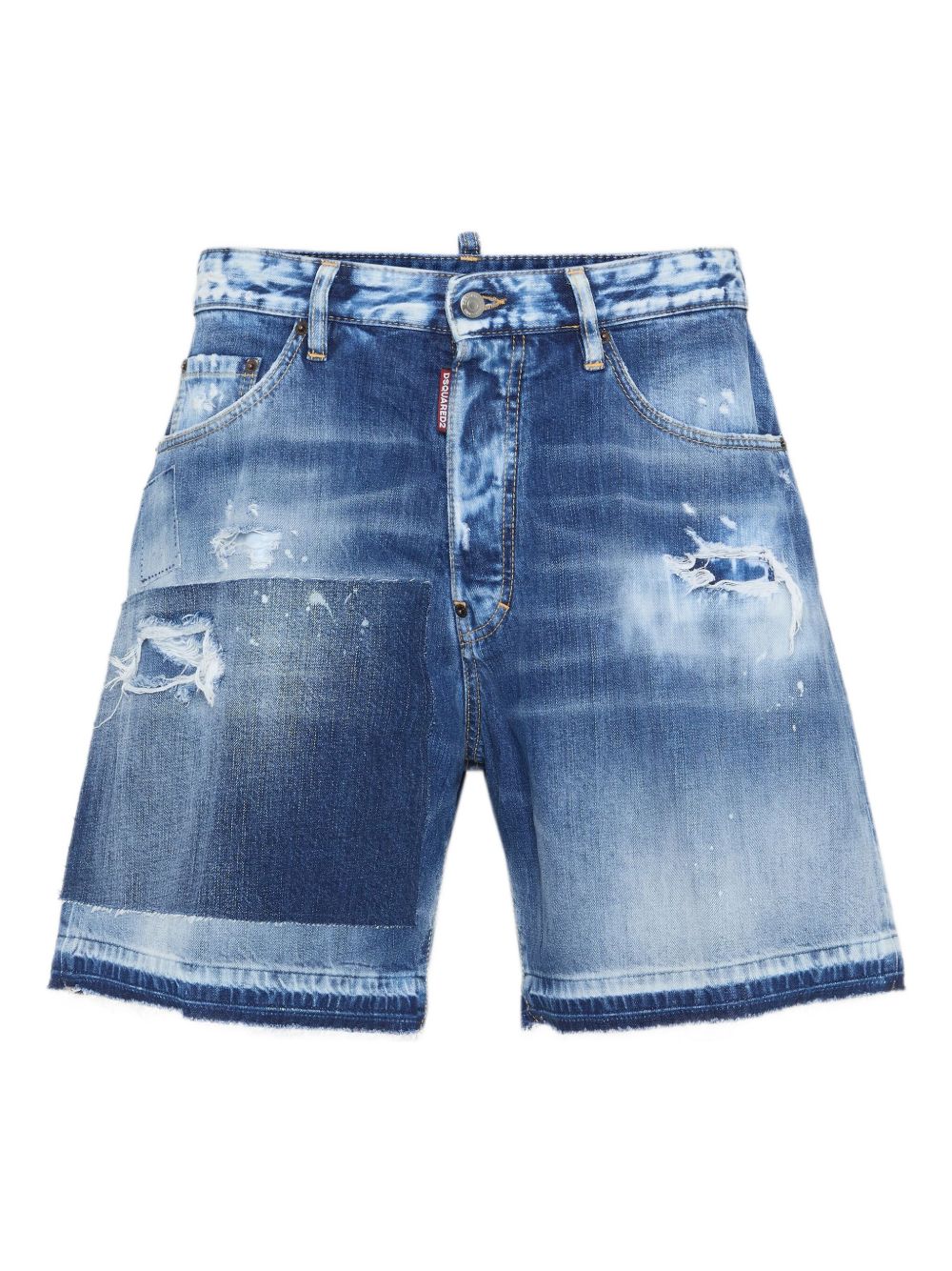 Ripped denim shorts - Blue
