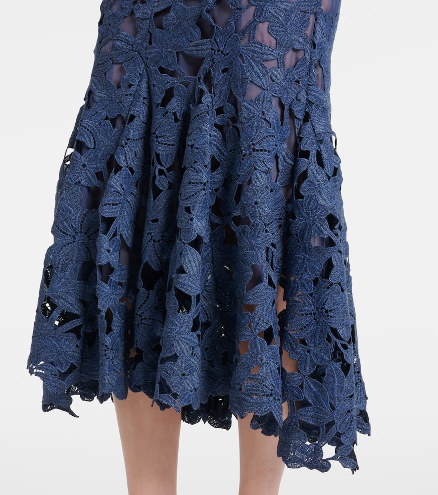 Guipure lace midi dress