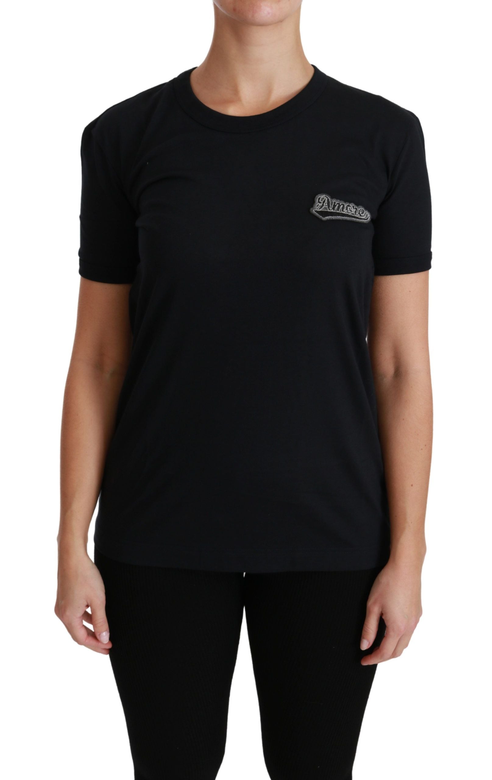Logo-Embroidered Cotton T-Shirt — Black
