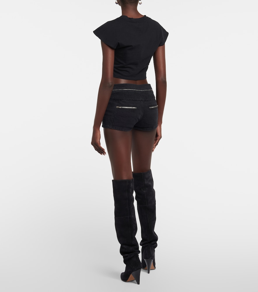 Lary low-rise denim shorts
