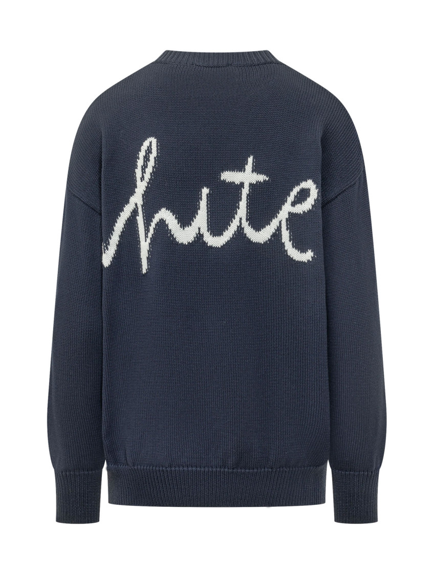 Blue Logo Crew Neck Sweater