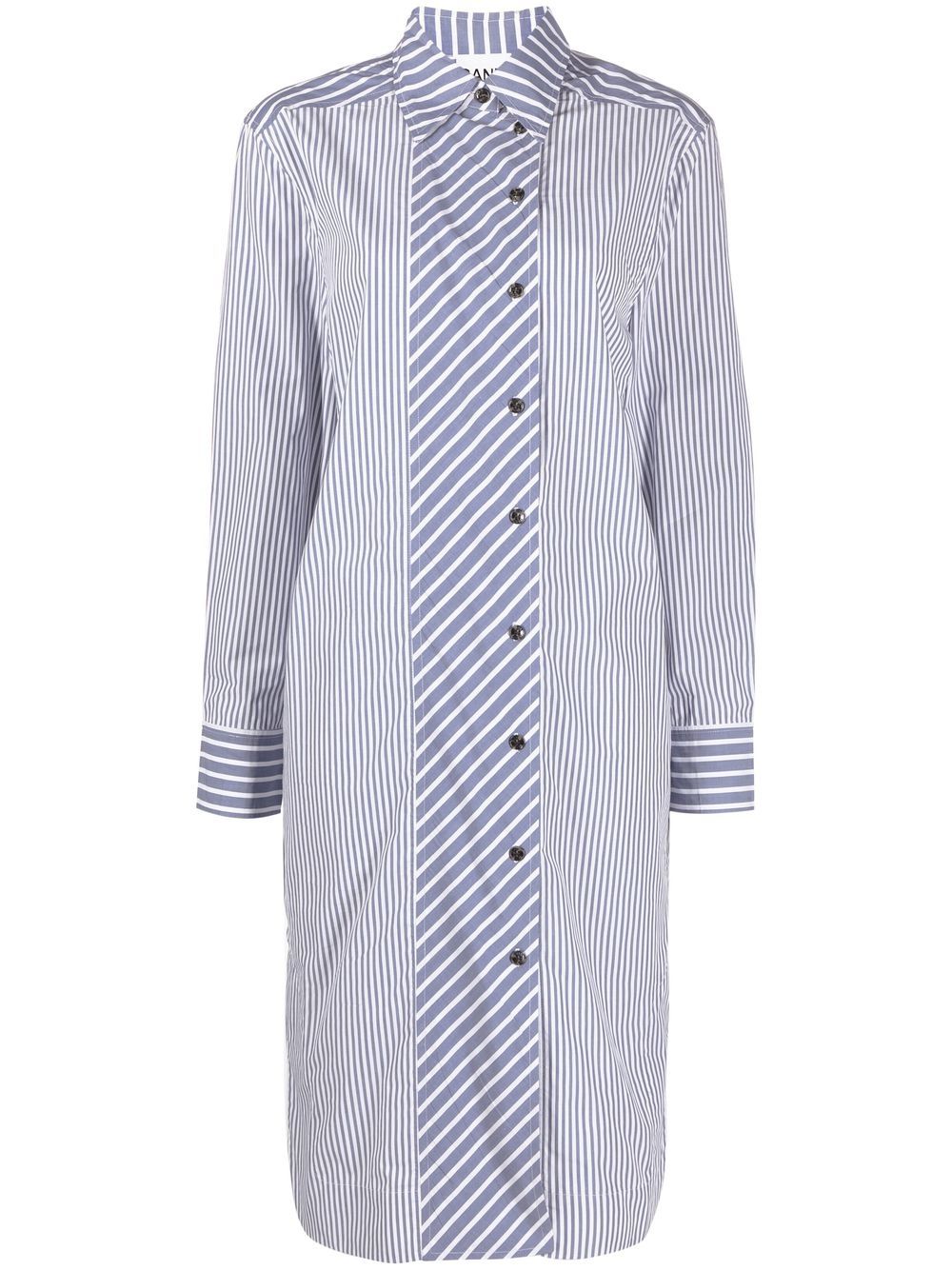 Striped shirt dress - Blue