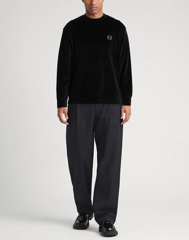 Man Sweatshirt Black Size XS Cotton, Polyester