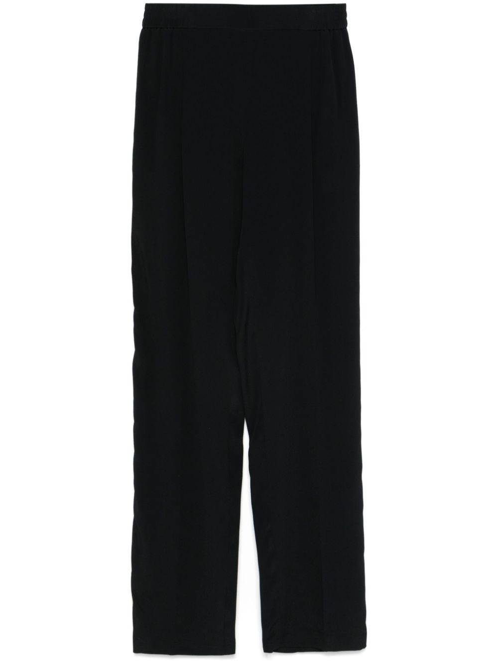 Pipe-trim detailed trousers - Black