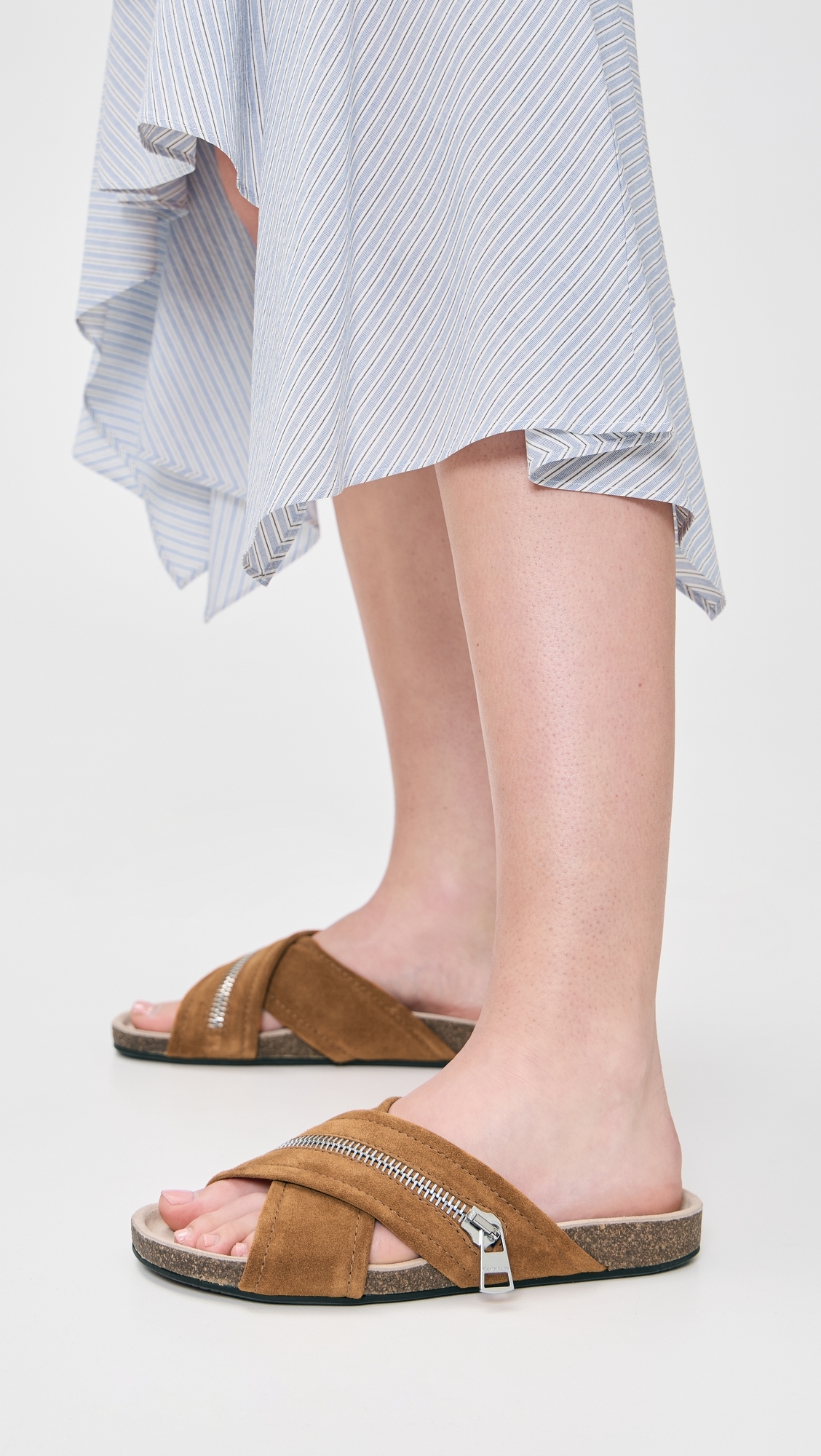 제이 더블유 앤더슨 여성 Biker Slide Sandals Tan