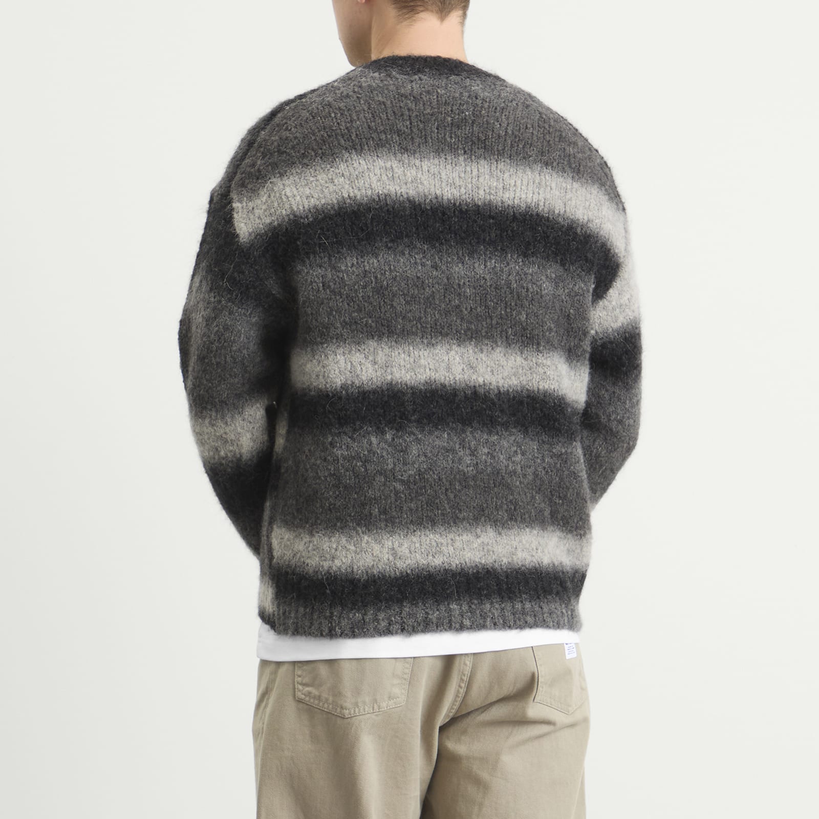 Men's Jonas Gradient Alpaca Sweater Charcoal Melange