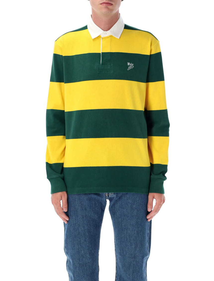 Yellow Green Stripes Polo Shirt
