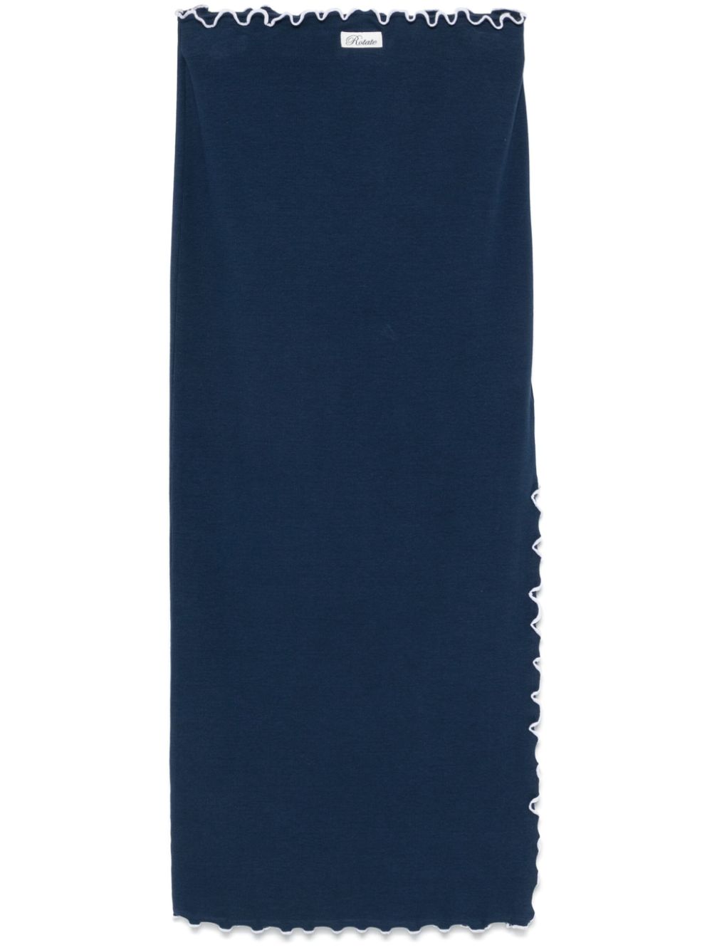 Ribbed midi skirt - Blue