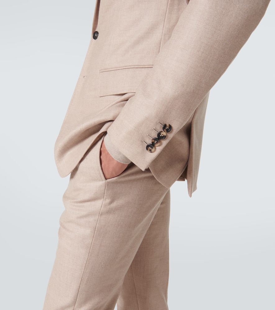 Irving wool and cashmere flannel suit jacket