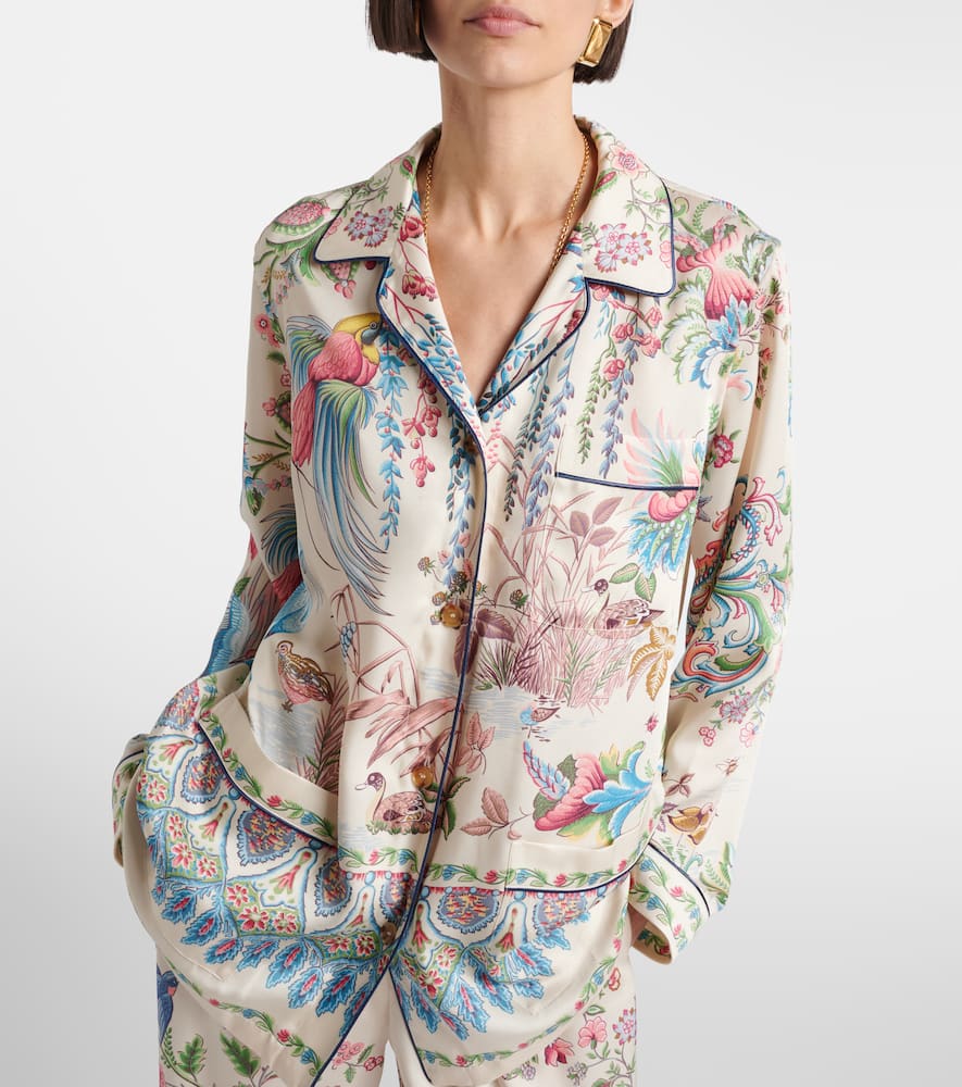 Printed bowling shirt