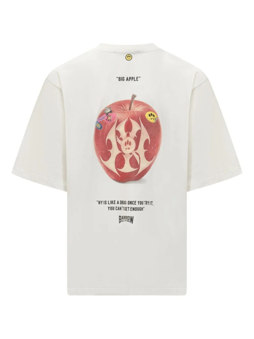 Off White Crewneck Printed T-Shirt
