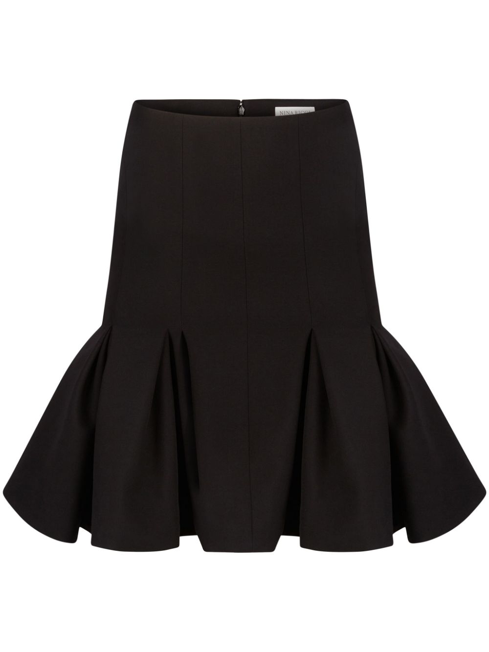 Peplum Mid Skirt - Black