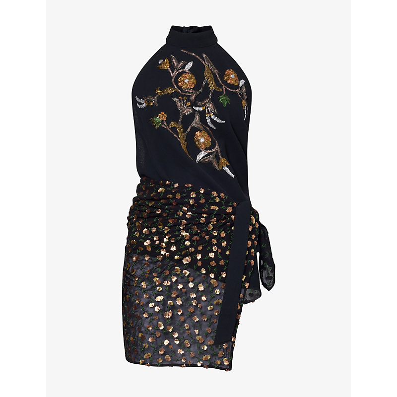 Womens Carfys Embroidered Crepe Top
