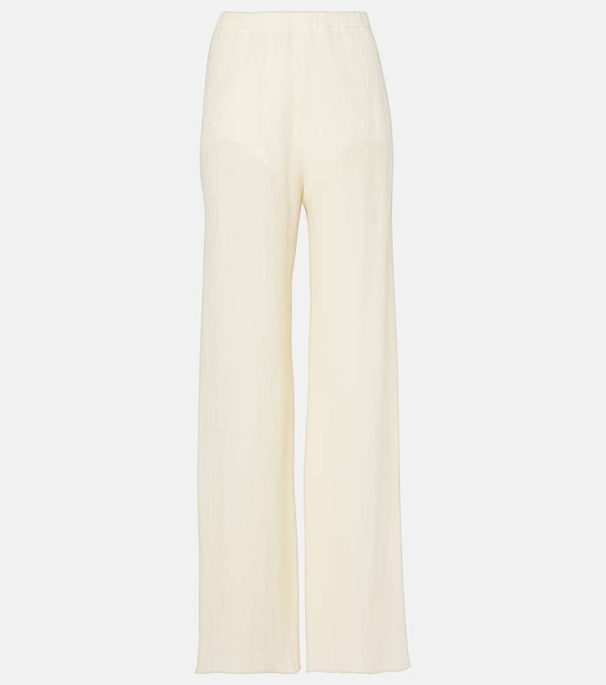 Zoagli cotton and silk-blend straight pants