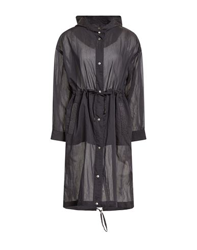 Woman Overcoat & Trench Coat Midnight blue Size 6 Cotton, Polyamide
