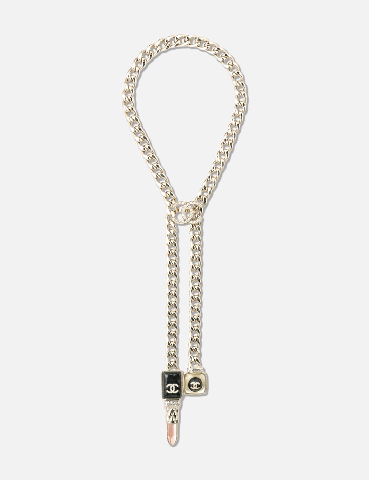 Lipstick Long Necklace With CC Logo