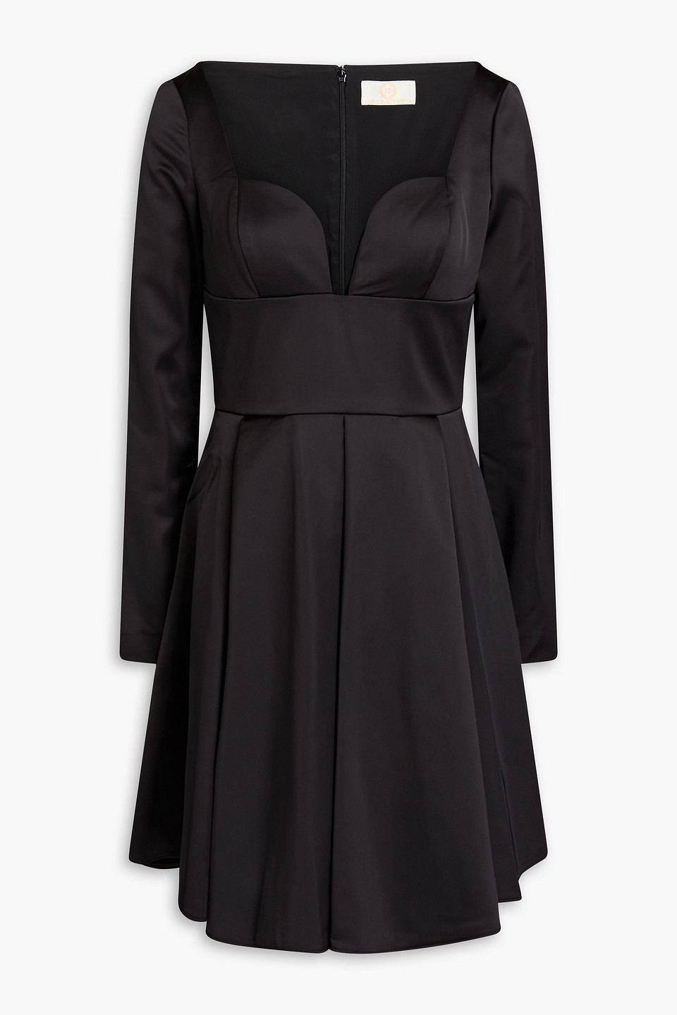 Sara Battaglia - Satin mini dress - Black - IT 46