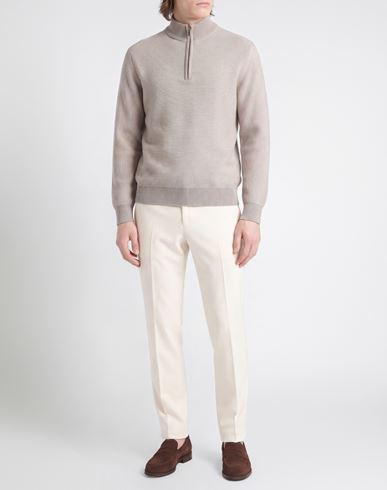 Man Turtleneck Taupe Size 42 Cashmere