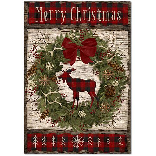 Buffalo Check Wreath 18x26 Canvas Wall Art