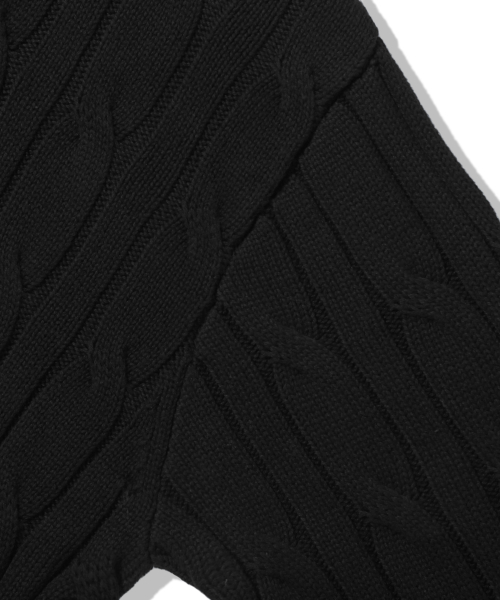 Layered Cable Knit_Black