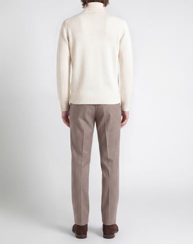Man Turtleneck Ivory Size 38 Wool