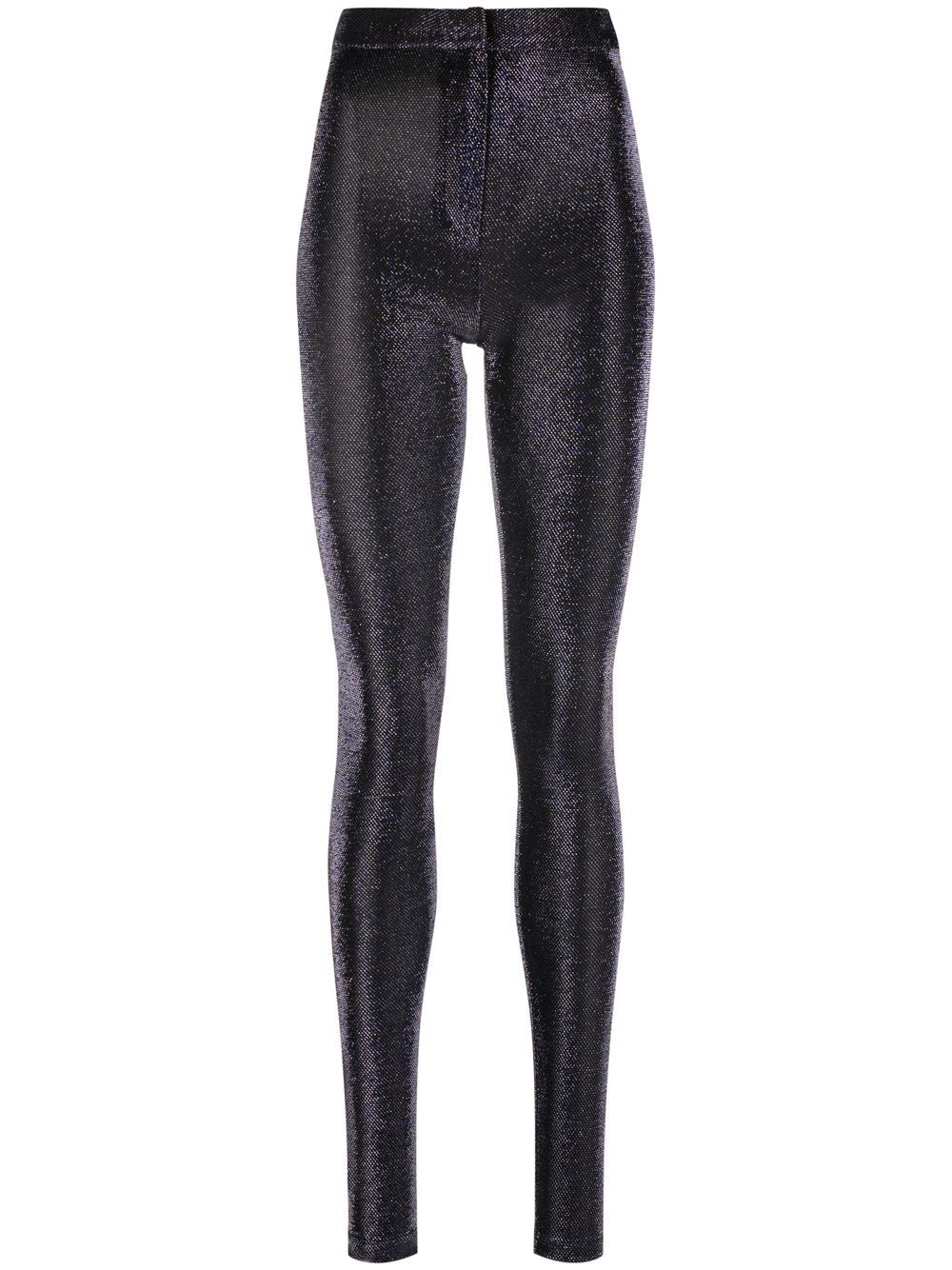Luminous-finish super-skinny trousers - Blue