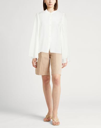 Woman Shirt White Size 2 Cotton, Silk