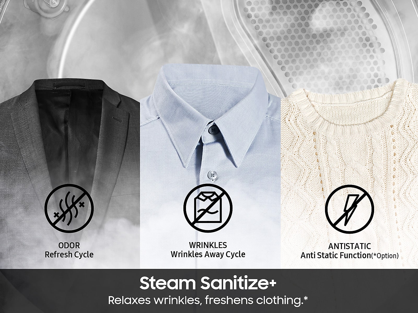 7.6 cu. ft. Bespoke AI Ultra Capacity Front Load Electric Dryer with AI Home and AI OptiDry+ in Dark Steel(DV90F53AESA3)