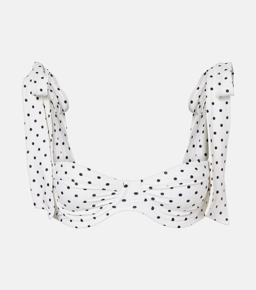 Lady polka-dot bikini top