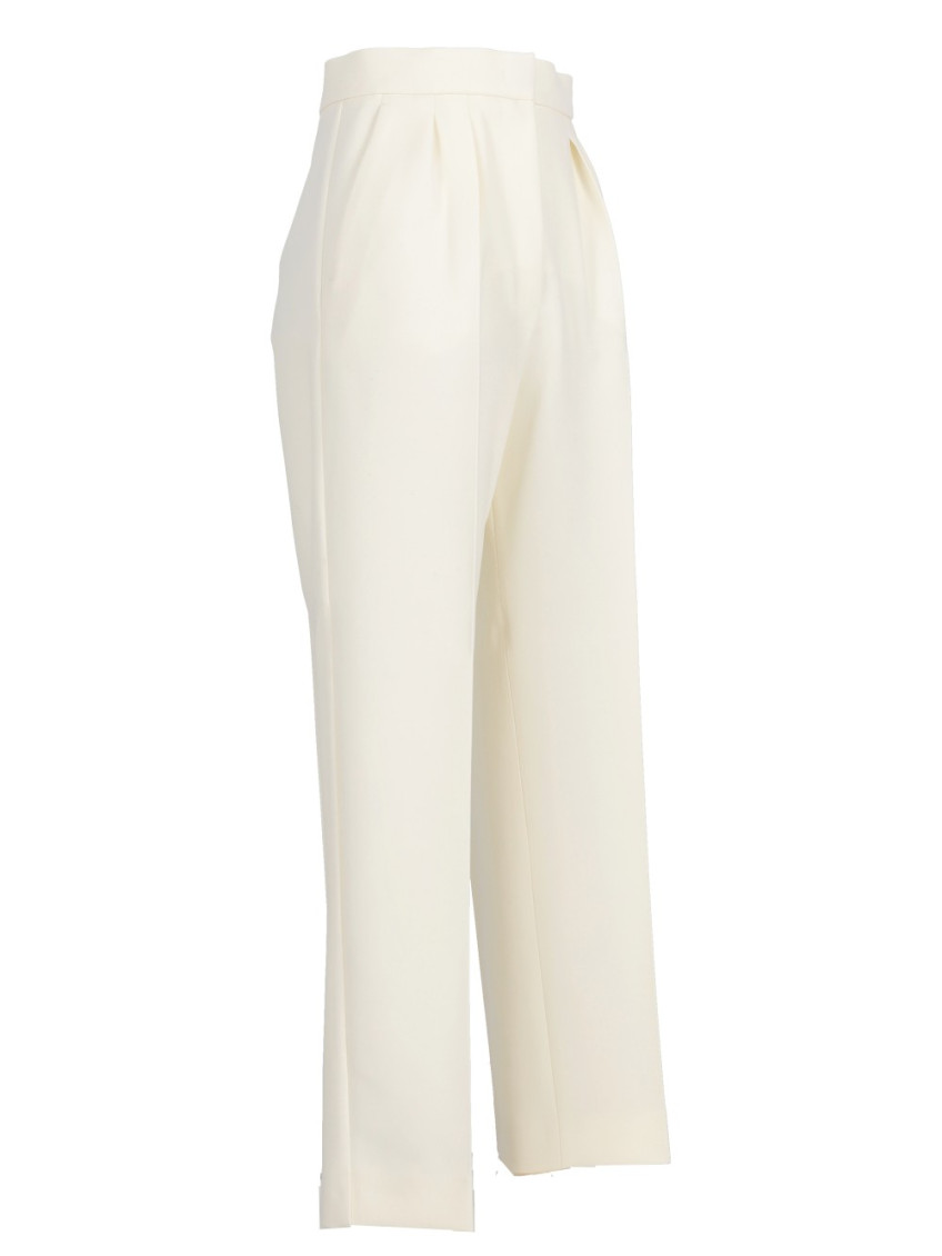 White Verbano slim-fit stretch-wool trousers