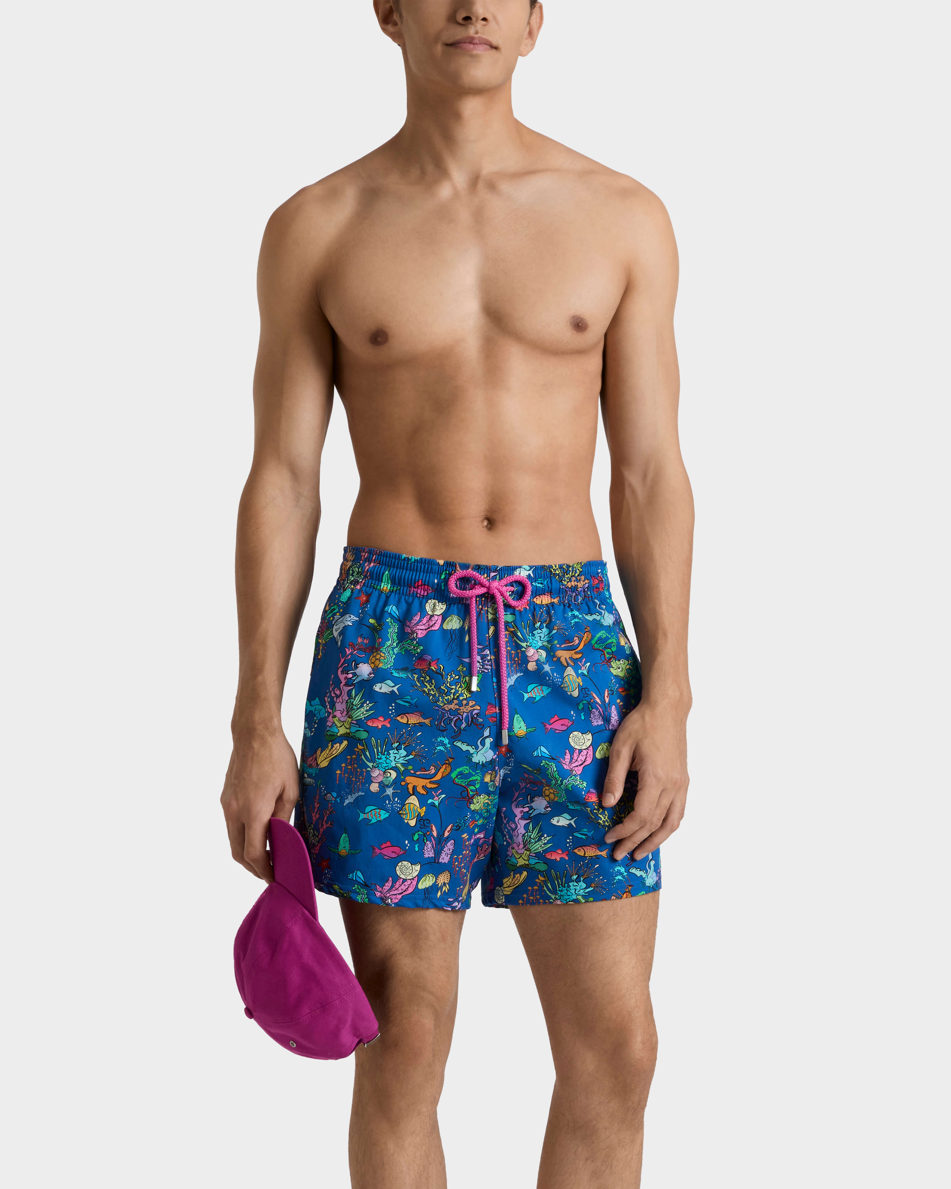 Men Stretch Short Swim Shorts Aquarium - Swimwear - Monrise - Blue