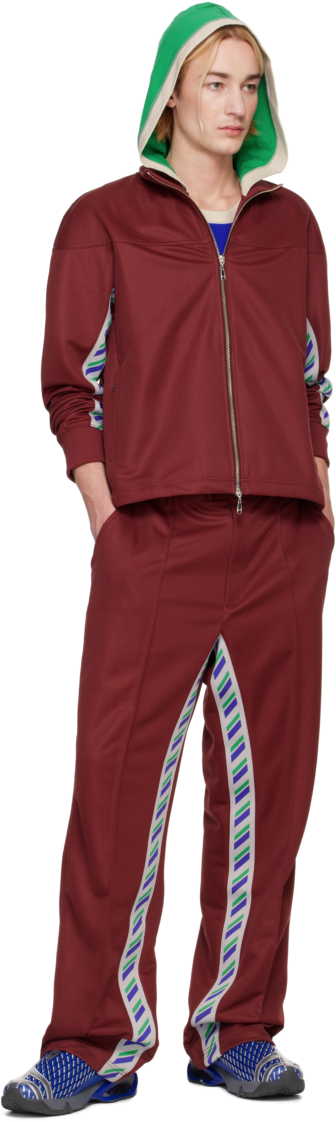 Asics Burgundy Kiko Kostadinov Edition Styrax Track Jacket