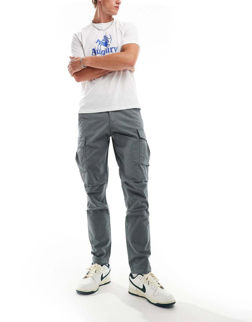 Jack & Jones ace loose cargo pants in slate gray