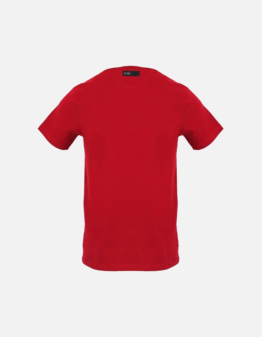 Men's Plein Sport Scratched Logo Red T-Shirt - Size: 40/Regular