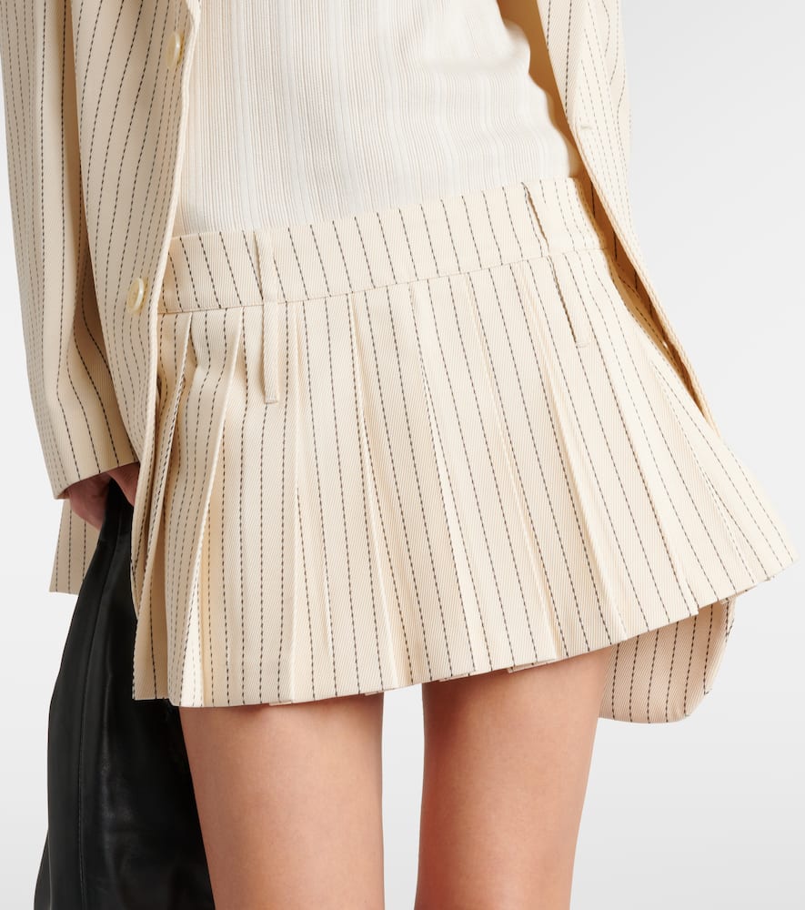 Blake pleated pinstripe twill miniskirt