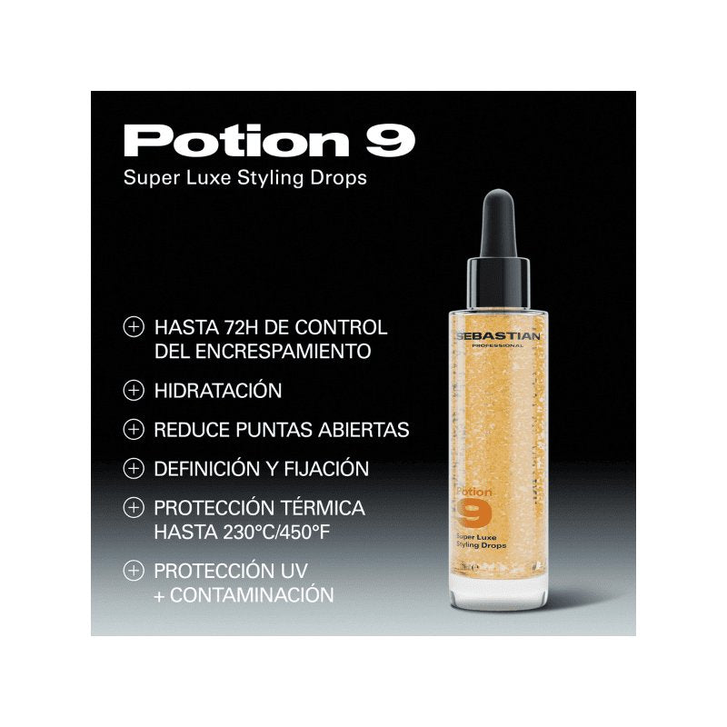 Sebastian Professional Potion 9 Gotas De Peinado Tratamiento Híbrido Ligero Con Multibeneficio