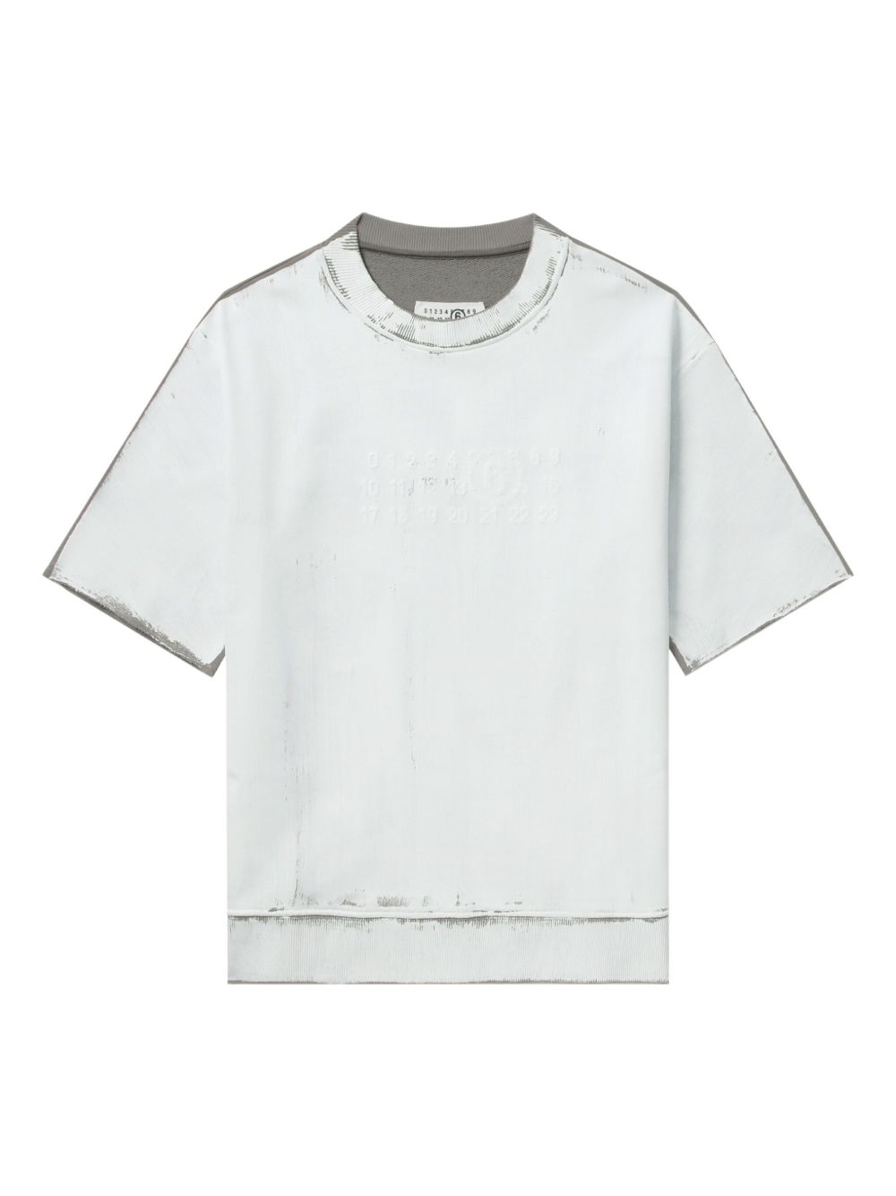 Raw-edge short-sleeve top - Neutrals