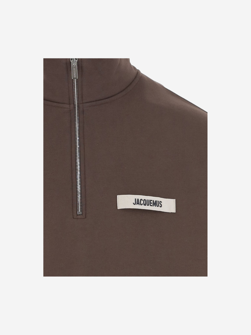 Logo-patch sweatshirt - Brown