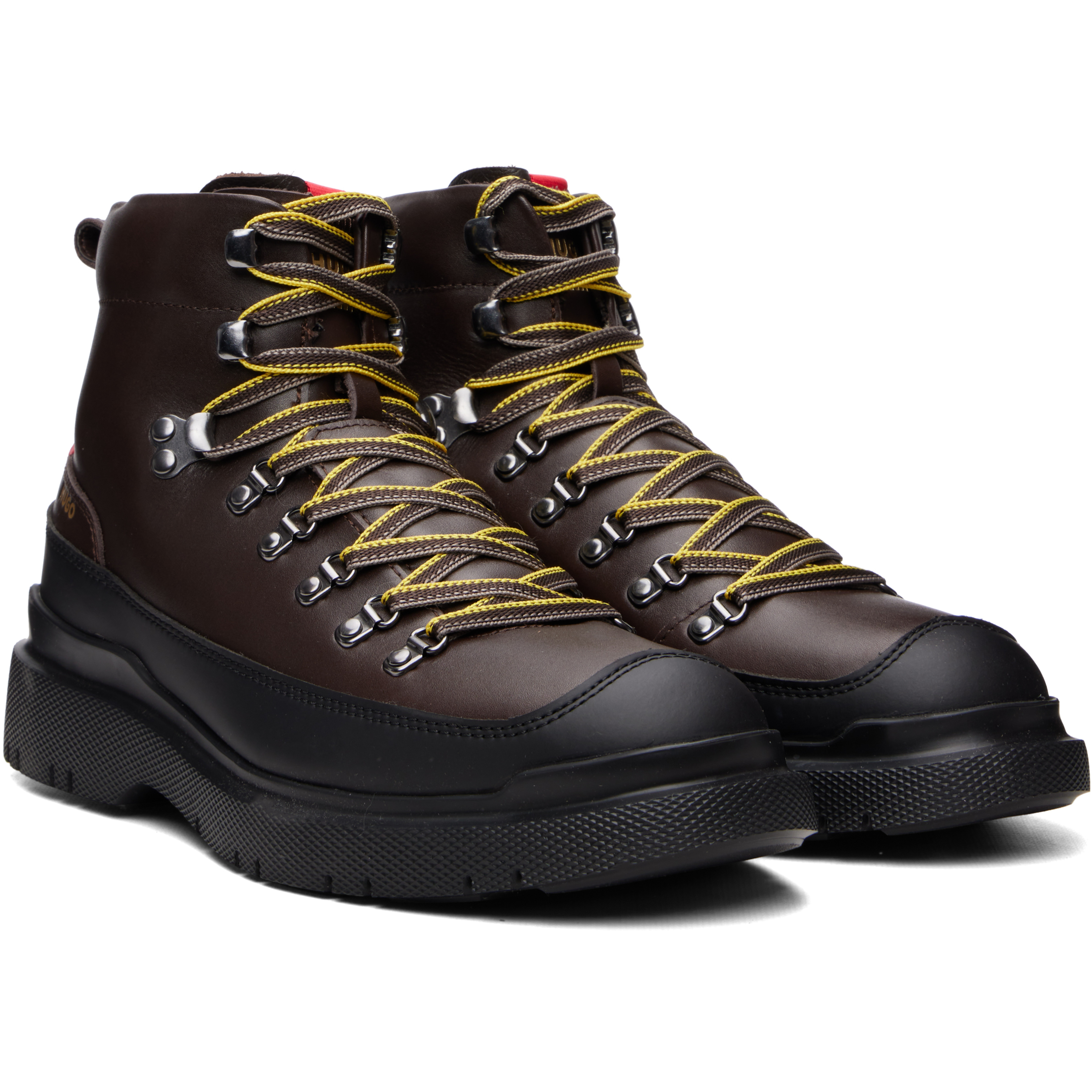 Brown Hiking-Style Leather Boots