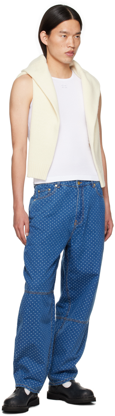 GANNI Blue Stary Jeans